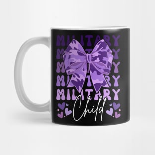 Military Child Coquette Bow Purple Mug
